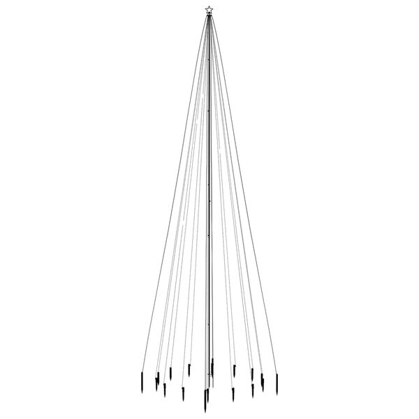 vidaXL Vánoční strom s hrotem 1 134 barevných LED diod 800 cm