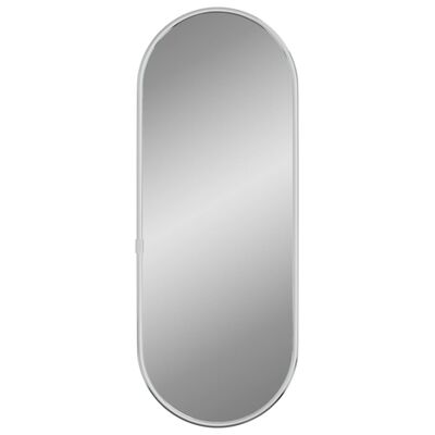 vidaXL Nástěnné zrcadlo stříbrné 40 x 15 cm oválné