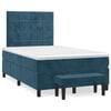 vidaXL Box spring postel s matrac&iacute; tmavě modr&aacute; 120x190 cm samet