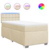 vidaXL Box spring postel s matrac&iacute; kr&eacute;mov&aacute; 100 x 200 cm textil
