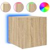 vidaXL N&aacute;stěnn&aacute; TV skř&iacute;ňka s LED osvětlen&iacute;m dub sonoma 30,5x35x30 cm