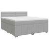 vidaXL Postel boxspring s matrac&iacute; Světle &scaron;ed&aacute; 140 x 200 cm Textil