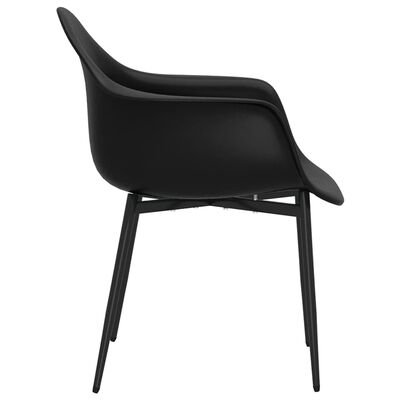 vidaXL Jídelní židle 2 ks černé PP