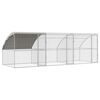 vidaXL Klec pro slepice se 3 dv&iacute;řky 3 ks Stř&iacute;brn&aacute; 600x200x200cm
