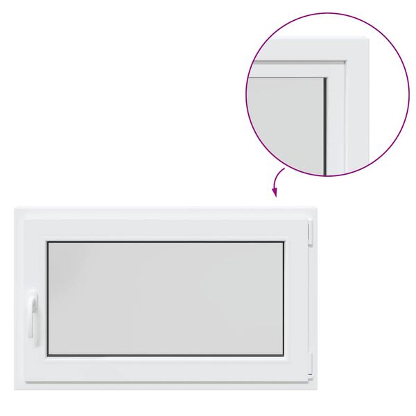 vidaXL Okno do sklepa "RISOR" 100x70 cm otev&iacute;ravě-sklopn&eacute; DIN prav&eacute; b&iacute;l&eacute;