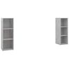 vidaXL TV skř&iacute;ňky 2 ks betonově &scaron;ed&eacute; 107 x 35 x 37 cm dřevotř&iacute;ska