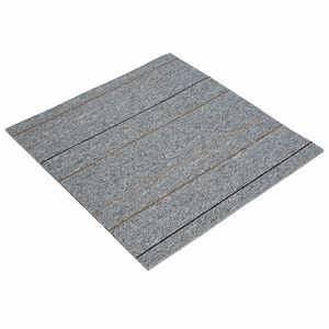 vidaXL Kobercov&aacute; dlaždice Světle &scaron;ed&aacute; s pruhy 50 x 50 cm 36 ks