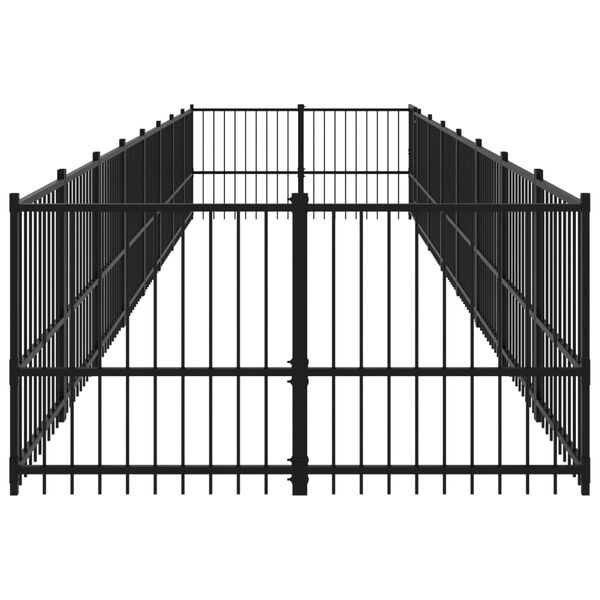 vidaXL Venkovn&iacute; ps&iacute; kotec ocel 15,02 m&sup2;