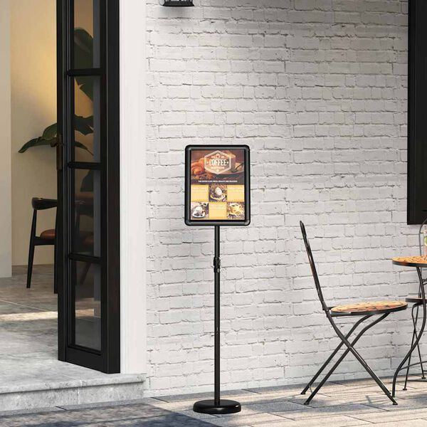 vidaXL St&aacute;nky pro veletrhy Čern&aacute; 25 x 25 x 125 cm Hlin&iacute;k