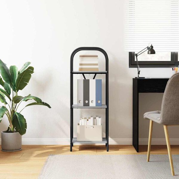 vidaXL Knihovna &Scaron;ed&aacute; Sonoma 40 x 30 x 109 cm Kompozitn&iacute; dřevo