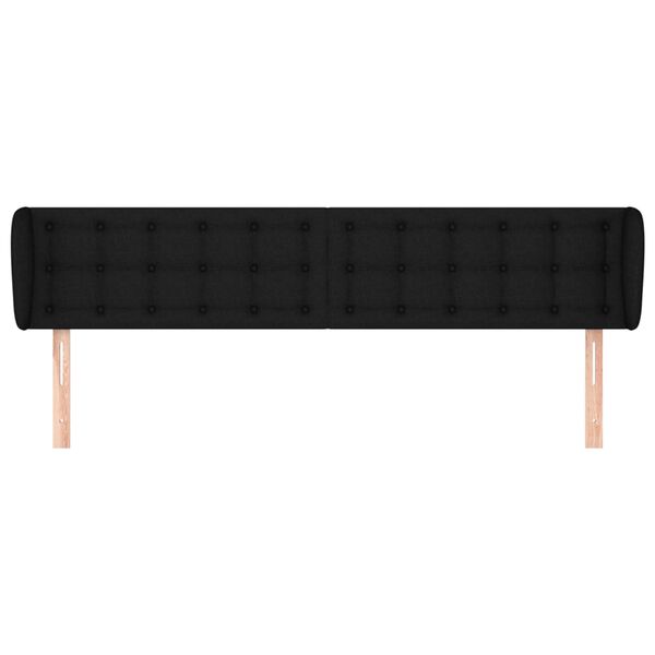 vidaXL Čelo postele typu u&scaron;&aacute;k čern&eacute; 163x23x78/88 cm textil