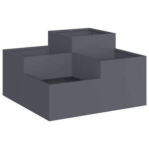 vidaXL Zahradn&iacute; pěstebn&iacute;k Antracit 80 x 80 x 48 cm Ocel