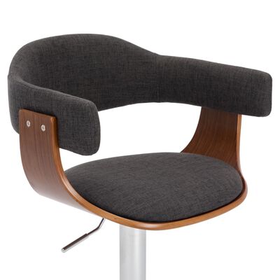 vidaXL Barové stoličky 2 ks šedé ohýbané dřevo a textil