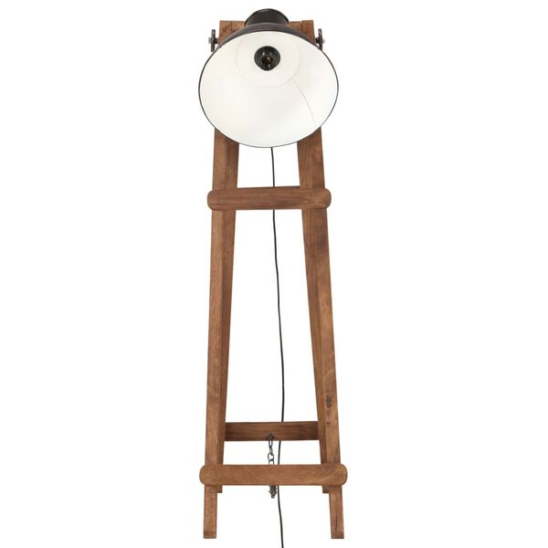 vidaXL Stojac&iacute; lampa čern&aacute; E27 masivn&iacute; mangovn&iacute;kov&eacute; dřevo
