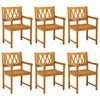 vidaXL Venkovn&iacute; lavice 6 pcs Př&iacute;rodn&iacute; 56 x 55,5 x 90 cm