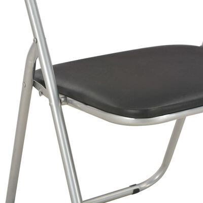vidaXL Skládací jídelní židle 4 ks černé umělá kůže