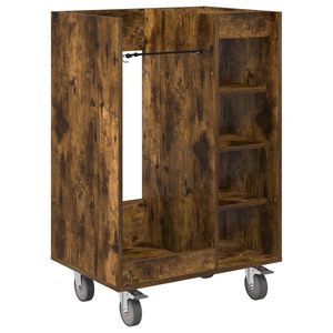 vidaXL Golfov&aacute; skř&iacute;ň s kolem Jednobarevn&yacute; Kouřov&yacute; dub 65 x 45 x 98 cm