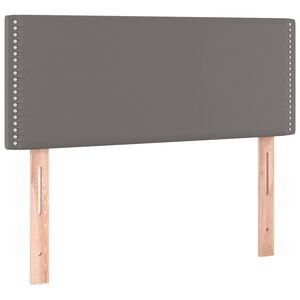 vidaXL Čelo postele &scaron;ed&eacute; 80 x 5 x 78/88 cm uměl&aacute; kůže