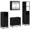 vidaXL Sada koupelnov&eacute;ho n&aacute;bytku 4 pcs Čern&yacute; dub kompozitn&iacute; dřevo