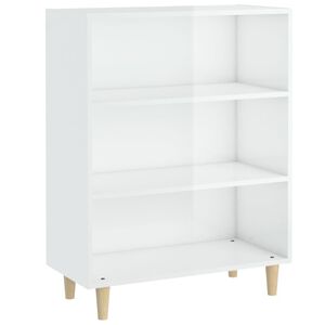 vidaXL Př&iacute;born&iacute;k leskl&yacute; b&iacute;l&yacute; 69,5 x 32,5 x 90 cm kompozitn&iacute; dřevo