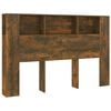 vidaXL Čelo postele s &uacute;ložn&yacute;m prostorem kouřov&yacute; dub 160x18,5x104,5 cm
