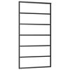 vidaXL Posuvn&eacute; dveře ESG sklo a hlin&iacute;k 102 x 205 cm čern&eacute;