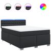 vidaXL Box spring postel s matrac&iacute; čern&aacute; 160x200 cm uměl&aacute; kůže