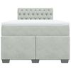 vidaXL Box spring postel s matrac&iacute; světle &scaron;ed&aacute; 120 x 200 cm samet