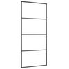 vidaXL Posuvn&eacute; dveře s kov&aacute;n&iacute;m 90x205 cm ESG sklo a hlin&iacute;k