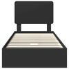 vidaXL Postel s &uacute;ložn&yacute;m prostorem Čern&aacute; 75 x 190 cm kompozitn&iacute; dřevo