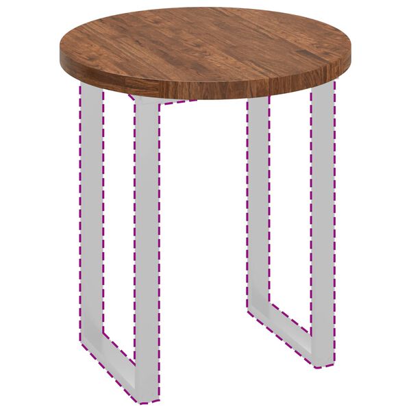 vidaXL Deska stolu Světle hněd&aacute; &Oslash; 70 x 4 cm Masivn&iacute; dubov&eacute; dřevo