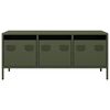 vidaXL TV skř&iacute;ňka olivově zelen&aacute; 101,5 x 39 x 43,5 cm ocel