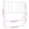 vidaXL Kovové čelo postele černé 90 cm