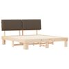 vidaXL R&aacute;m postele s čalouněn&yacute;m čelem s čelo Taupe 200 x 200 cm