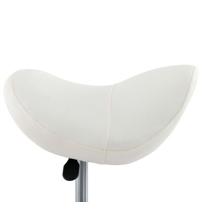 vidaXL Pracovní stolička bílá umělá kůže