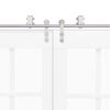 vidaXL Sada příslušenství pro posuvné dveře 200 cm nerez ocel stříbrná