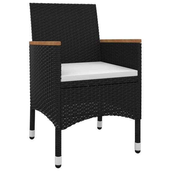 vidaXL 5d&iacute;ln&yacute; zahradn&iacute; j&iacute;deln&iacute; set s podu&scaron;kami polyratan a sklo