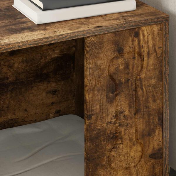 vidaXL Ps&iacute; dům Kouřov&yacute; dub 44 x 42 x 49 cm kompozitn&iacute; dřevo