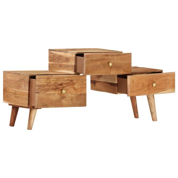 vidaXL TV stolek 108 x 30 x 49 cm masivn&iacute; ak&aacute;ciov&eacute; dřevo