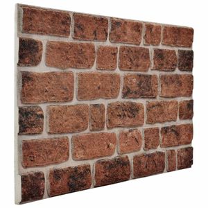 vidaXL N&aacute;stěnn&eacute; panely 10 ks 100 x 50 cm Hněd&aacute; cihla EPS pěna