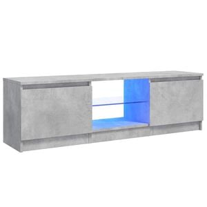 vidaXL TV skř&iacute;ňka s LED osvětlen&iacute;m betonově &scaron;ed&aacute; 120 x 30 x 36 cm