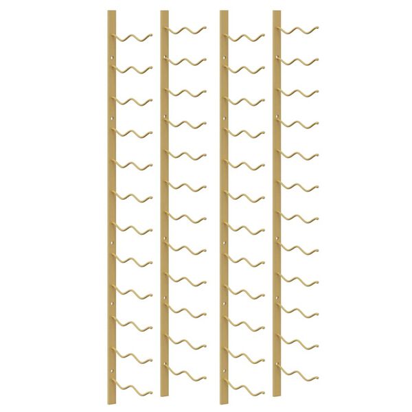 vidaXL N&aacute;stěnn&eacute; stojany na v&iacute;no na 24 lahv&iacute; 2 ks zlat&eacute; železo