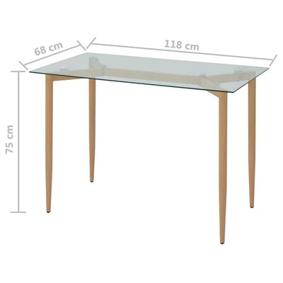 vidaXL Jídelní stůl 118 x 68 x 75 cm