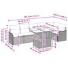 vidaXL Sada zahradních pohovek s polštářem 7 pcs Černá Poly ratan