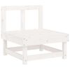 vidaXL Středová pohovka s poduškami bílá masivní borové dřevo