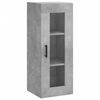 vidaXL Skř&iacute;ň highboard betonově &scaron;ed&aacute; 34,5x34x180 cm kompozitn&iacute; dřevo