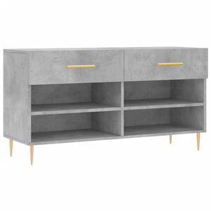 vidaXL Botn&iacute;k betonově &scaron;ed&yacute; 102 x 35 x 55 cm kompozitn&iacute; dřevo