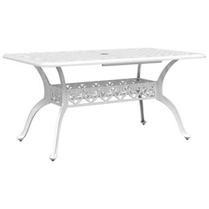 vidaXL Zahradn&iacute; stůl b&iacute;l&yacute; 150 x 90 x 72 cm lit&yacute; hlin&iacute;k