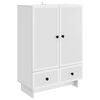 vidaXL Serv&iacute;rovac&iacute; skř&iacute;ň B&iacute;l&yacute; 66 x 34,5 x 95 cm Dřevěn&yacute; materi&aacute;l