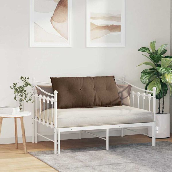 vidaXL Polštář na záda Hnědá 100 x 19 x 50 cm textil